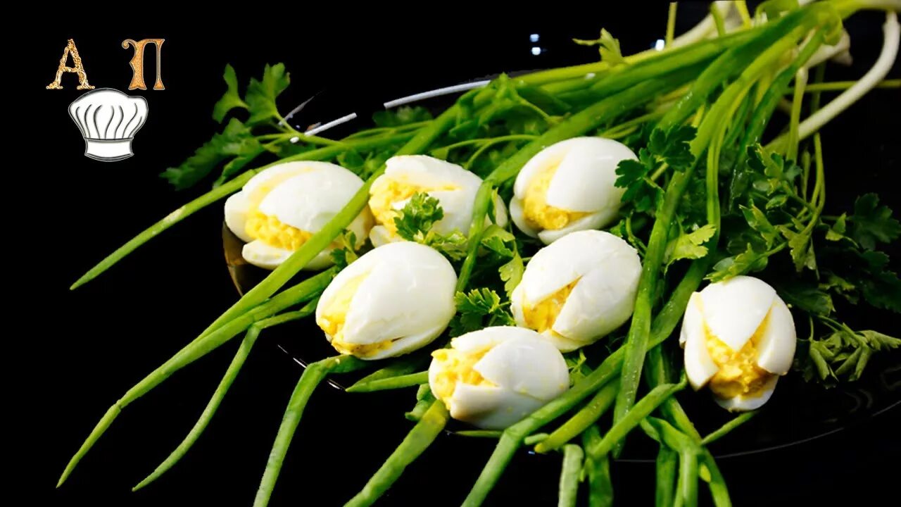 Фаршированные яйца тюльпаны. Фаршированные тюльпаны из яиц. Букет из яиц. Тюльпаны из яиц закуска.