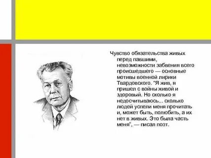 Основные мотивы твардовского