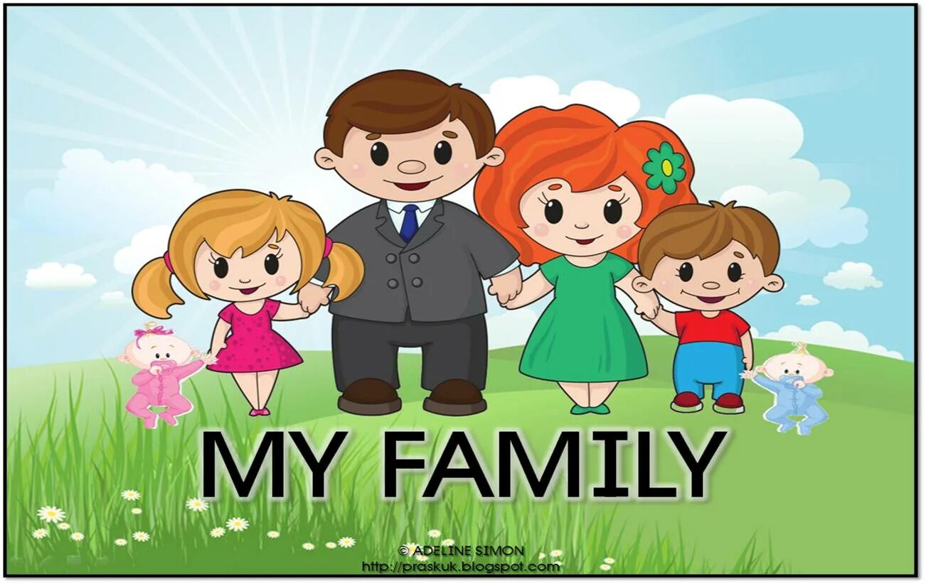 My Family для детей. Английский. Моя семья. Картина my Family. Картинки на тему my Family. Thanks to my family