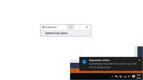 System tray