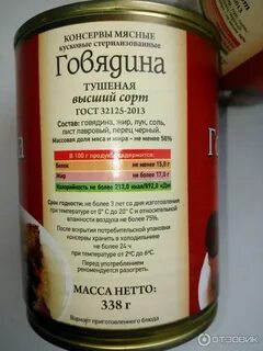 Тушенка состав