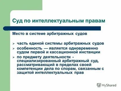 Судебная практика по интеллектуальной собственности