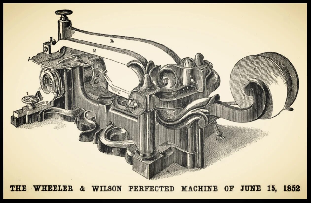 Двойным первое домашнее первый. Швейная машина Томаса Сейнта. Изобретение первой швейной машины. Первая швейная машинка 19 века.