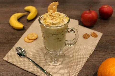 Десерт яблоки бананы