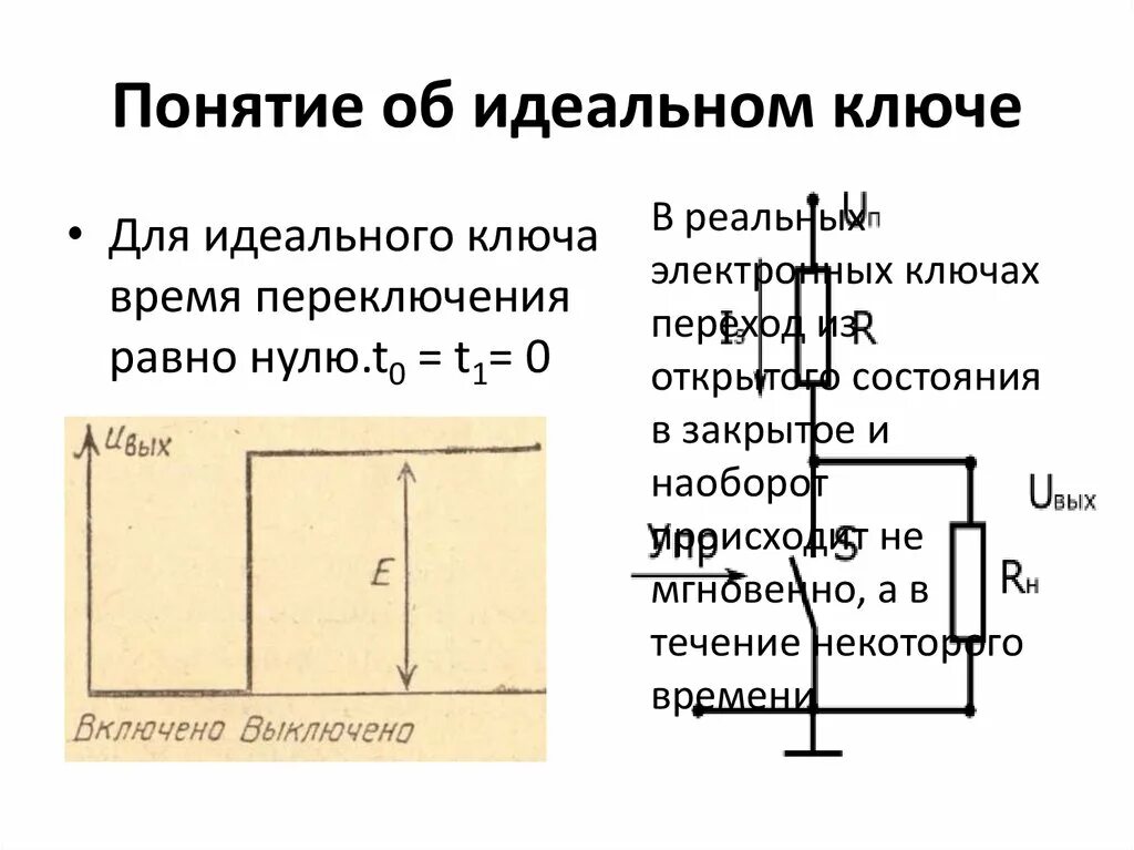 Идеальный электрический ключ схема