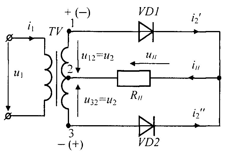 Схема однофазного выпрямителя с нулевой точкой. Схема однофазного двухполупериодного выпрямителя. Однофазная двухполупериодная схема выпрямления с нулевой точкой. Трехфазная двухполупериодная схема выпрямления. Однофазная нулевая