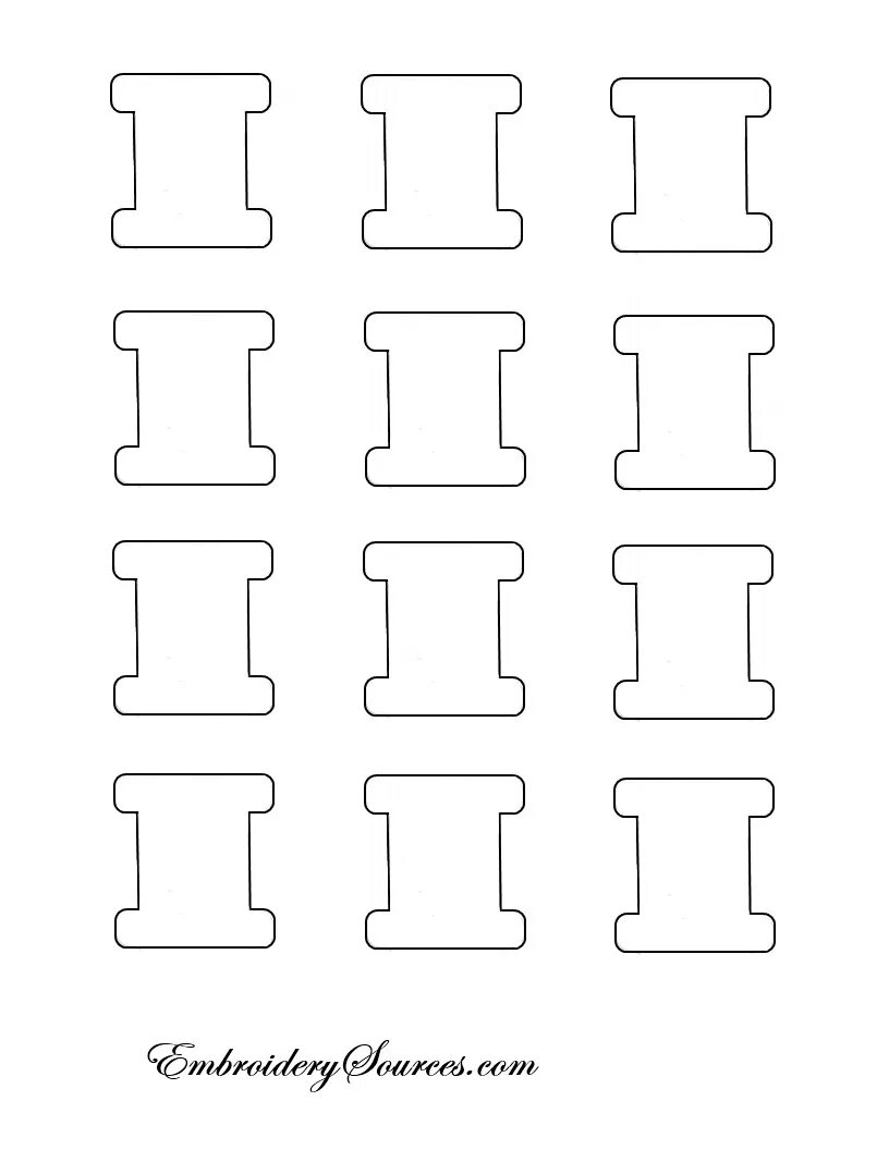 бобины для мулине трафарет. шаблоны для мулине. картонные бобины для мулине. бобины для ниток мулине. картонный органайзер для мулине.