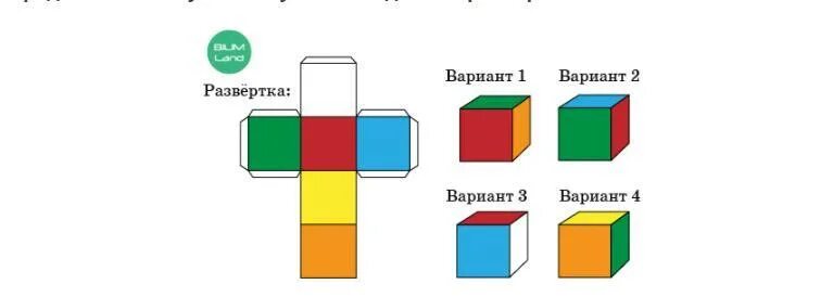 Какой кубик получится из развертки. Задачи на развертку кубика. какой кубик получится из данной развертки. из каких разверток получится куб. определите какой кубик получится из данной развертки.