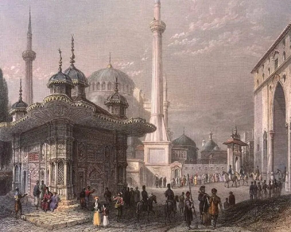 Фонтан Султана Ахмета в Стамбуле. Османская Империя Стамбул 19 век. Турция Османская Империя 19 век.