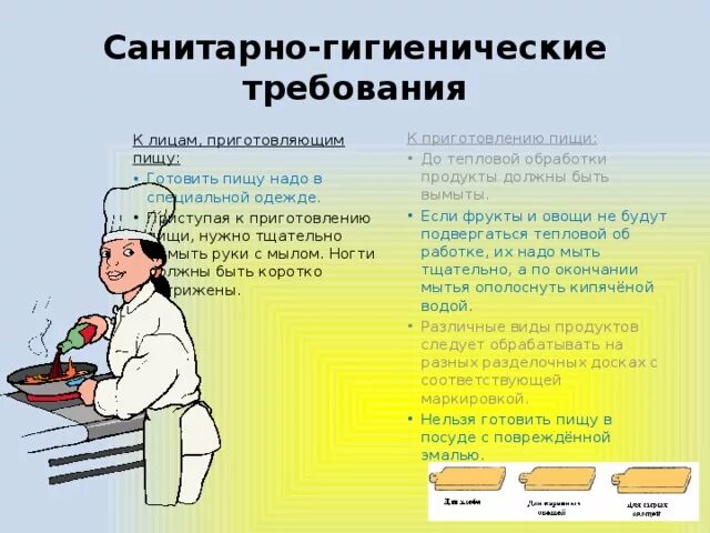 Санитарные правила обязательны для соблюдения тест. Санитарно-гигиенические нормы. САНПИН В детском саду для повара. Санитарно-гигиенические требования к приготовлению пищи. Требования к повару.