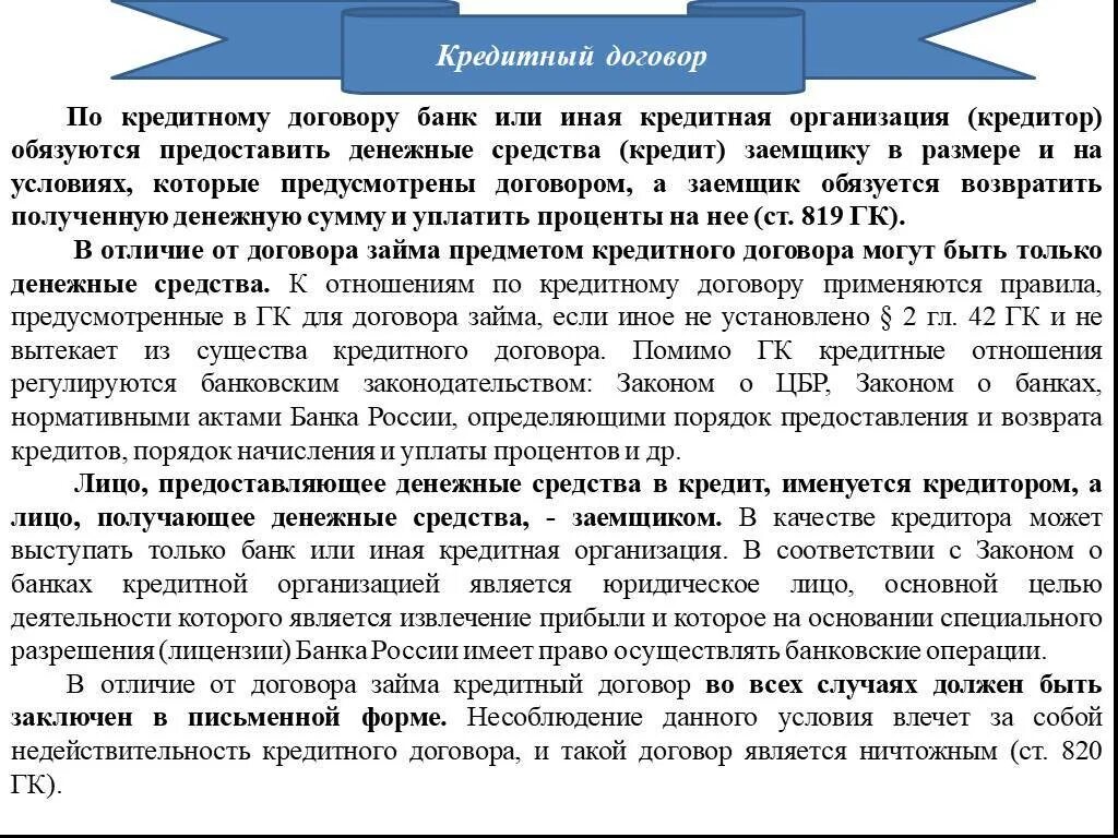 Договор займа и кредитный договор схема. Ответственность сторон по кредитному договору. Кредитный договор юридическая характеристика. Кредитный договор. Понятие кредитного договора.