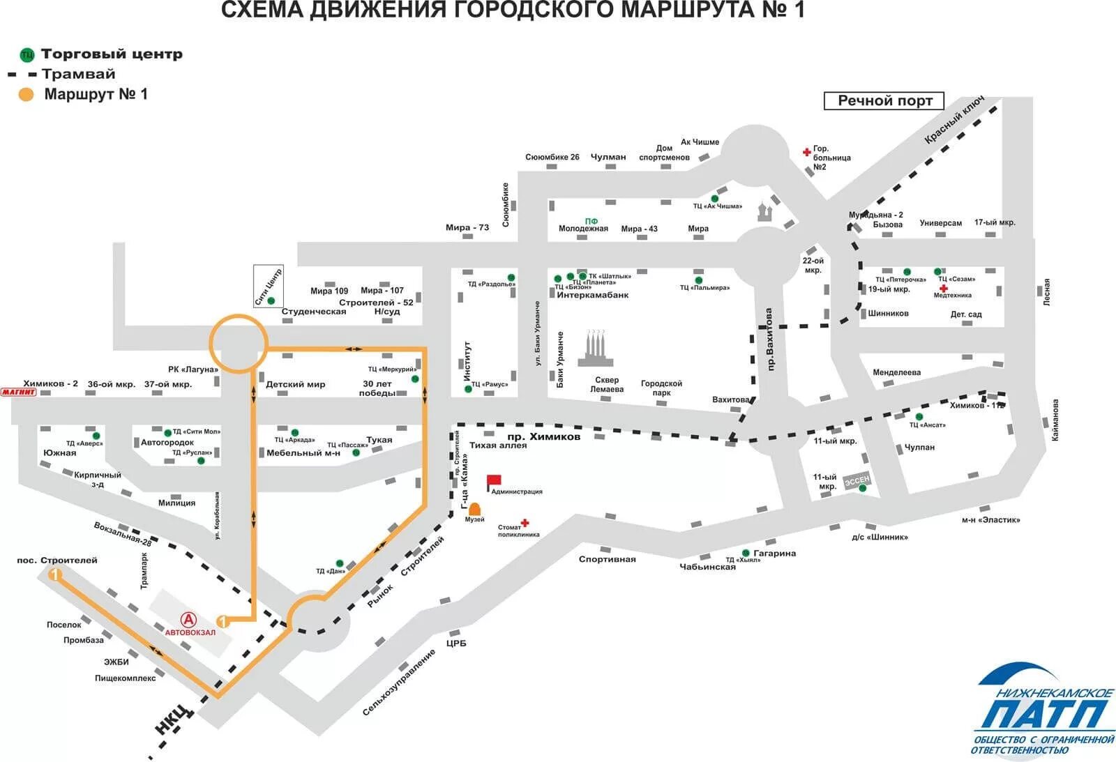 Автобус городской карты