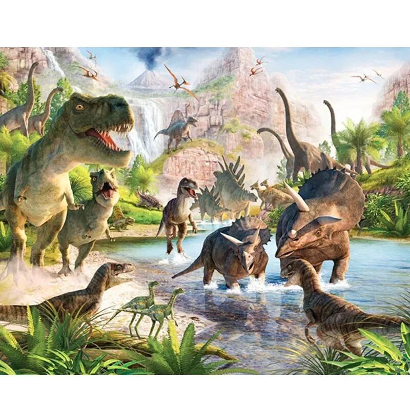 Эпоха динозавров года. Юрский период мезозойской эры. Larsen nb3 - динозавры. Динозавры Юрского периода. Пейзаж с динозаврами.