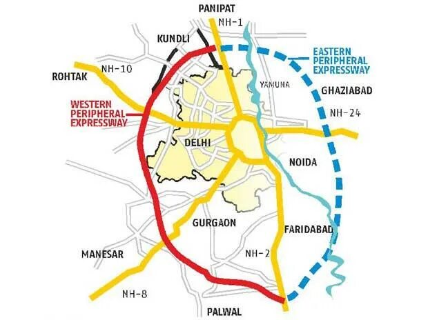 Кольцевая дорога Янгон. Кольцевая дорога в Вене. Окружная Автострада Лондона на карте. Дели–Мирут магистраль Индия.