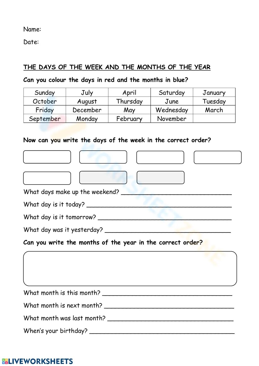 Days of the week months. Месяца Worksheets. Months Days of the week Worksheets. Days of the week and months. Days and months Worksheets.