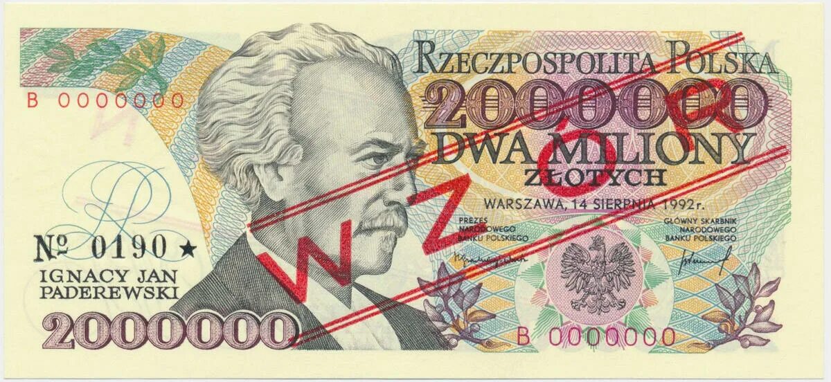 Перевод злотых в белорусские. Польша 2000000 злотых 1992. 100000 польских злотых купюра. кто изображен на купюре польши 5000 злотых 1992 года. показать купюру польской деньги 1.000.