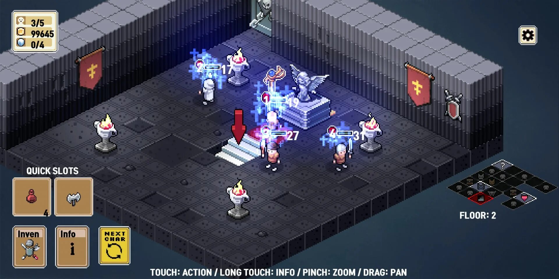 Touch action