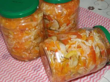 Салат из капусты огурцов моркови на зиму