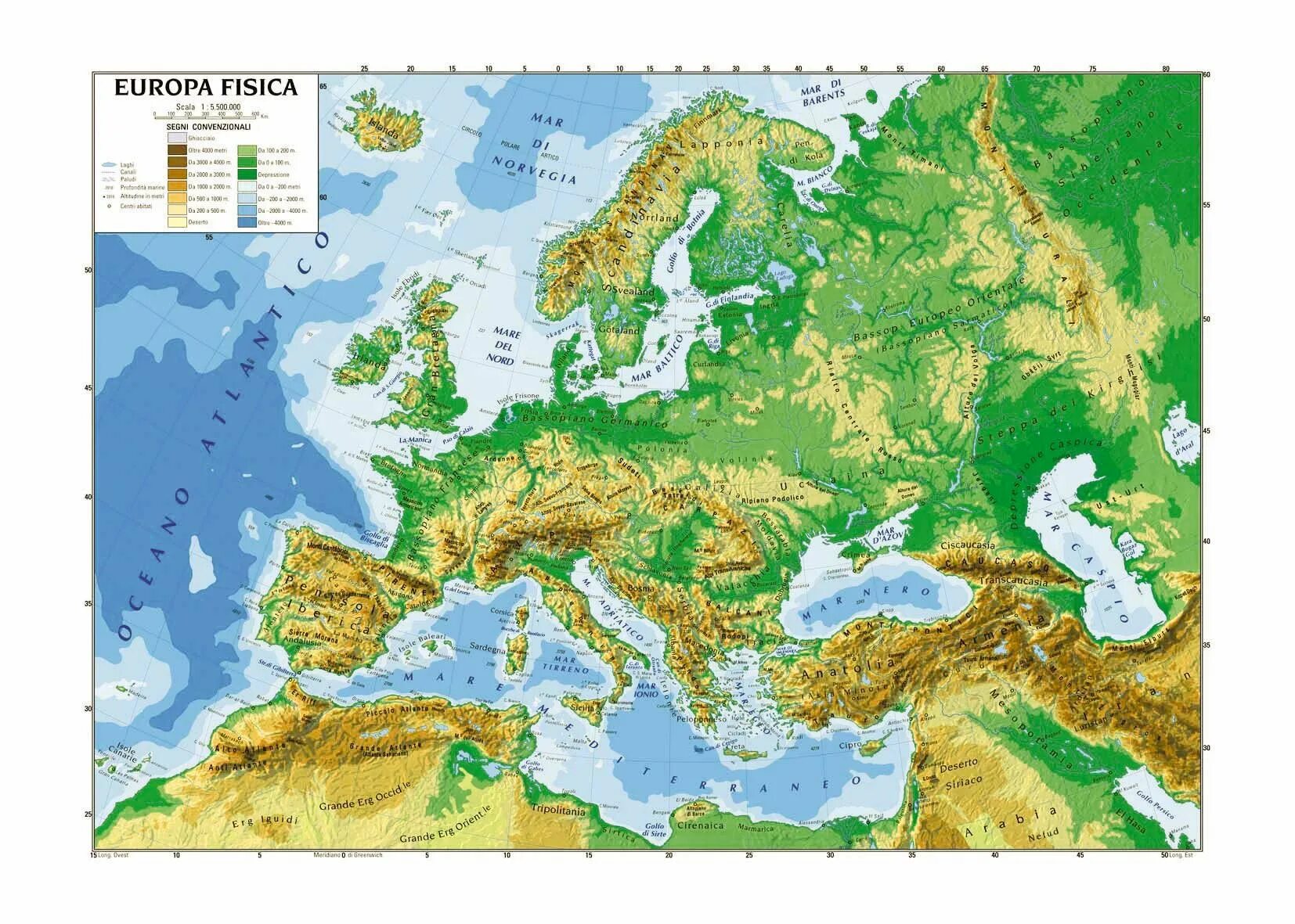 Europa 100. Geografica. Pozitai geografica a zoneleor de silvosepă.