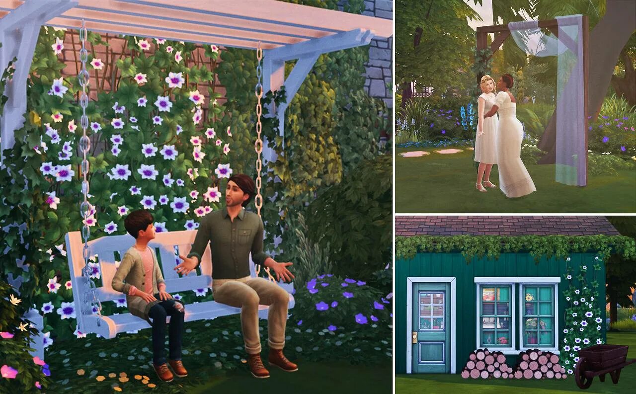 Симс 4 мод забор. Sims 4 cottage. симс 4 cottage living. sims 4 gardening pack. cottage garden sims 4 cc.