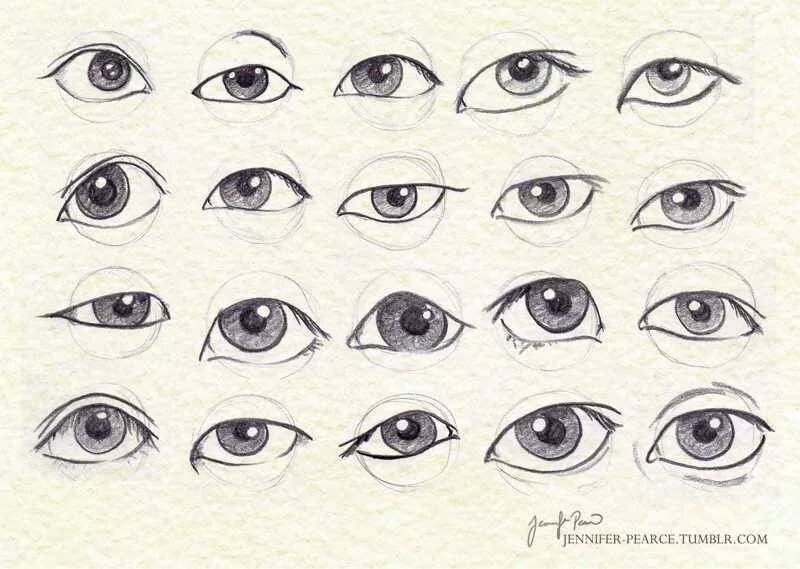 Виды рисунков глаз