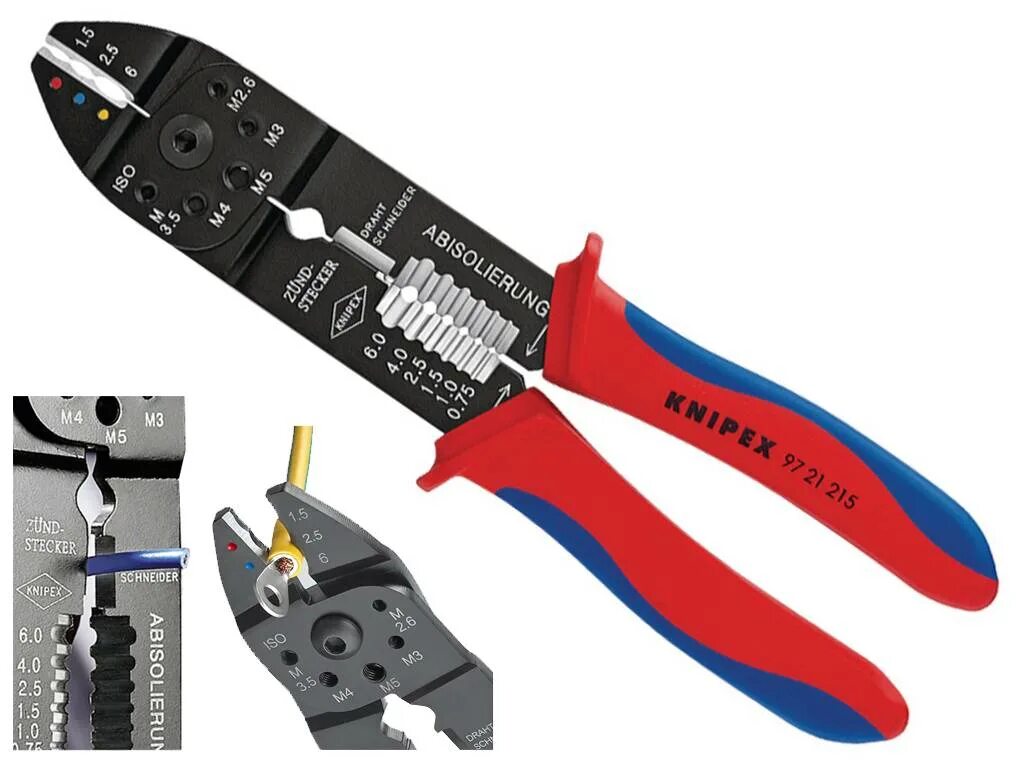 Как пользоваться обжимкой для клемм. Пресс-клещи knipex 9721215. инструмент для обжима наконечников, 0.25mm², 10mm², шестигранный обжим. клещи для обжимки проводов gedore 8101. licota tcp-10353 клещи для зачистки проводов и обжима клемм 5 функц. 225 мм.