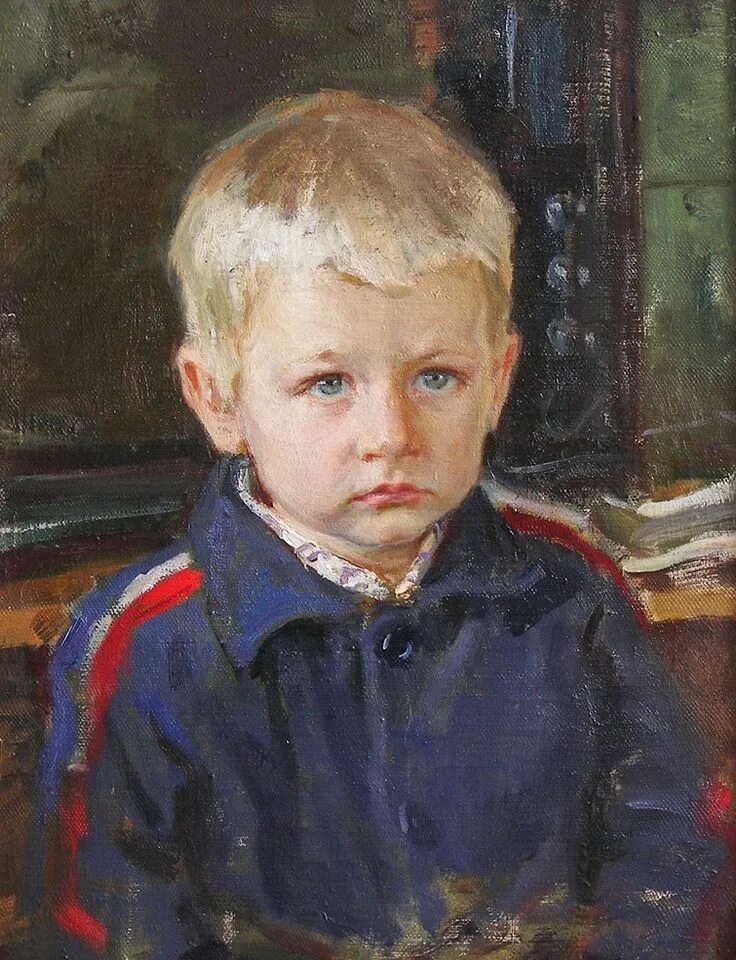 Портрет сына. Художник Сергей Поляков старший. Поляков портреты. Портрет плачущего мальчика. Портрет сына Сергея.