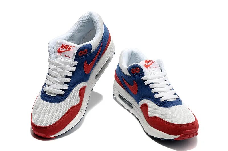 Nike AIRMAX бело сине красные. Nike Air Max 87 мужские. Nike Air Max 1 (87) (Navy/vivid Blue). Кроссовки найк мужские синие с красным.