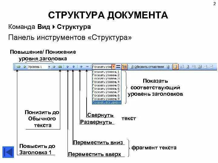 Определение структуры документов. Определение структуры документов