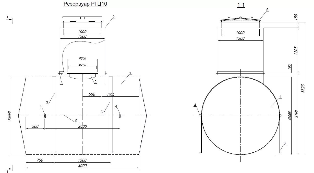 Резервуар воды размеры. Резервуар РГС 10 чертеж. Резервуар горизонтальный стальной РГС-10. Резервуар горизонтальный стальной подземный чертеж. Резервуар РГС-3 м3.