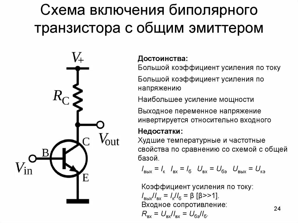 Биполярный транзистор в схеме с общей базой