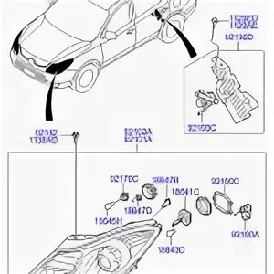 Как снять фару ix35 Замена ламп в передней блок-фаре Hyundai ix35