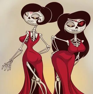 skeleton, monster girl, bone tiddies, cr, chadrocco, the book of life, twin...