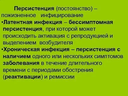 Персистенция это