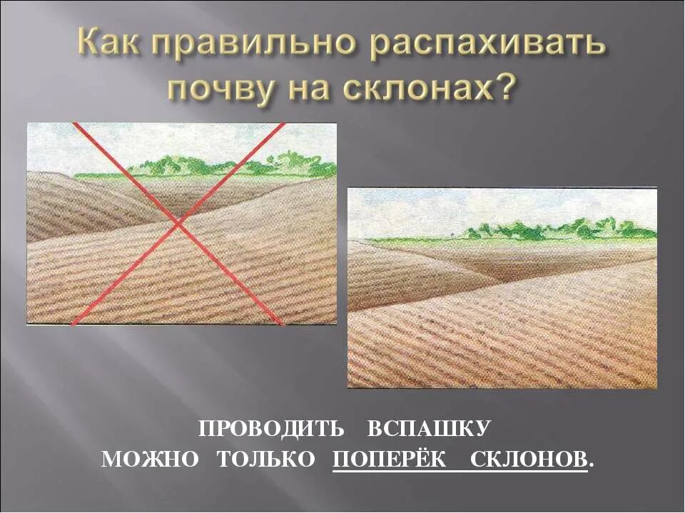 Распашка склонов. Правильная распашка склонов. как правильно распахивать почву на склонах. вспашка поперек склона. распашка поперек склона.