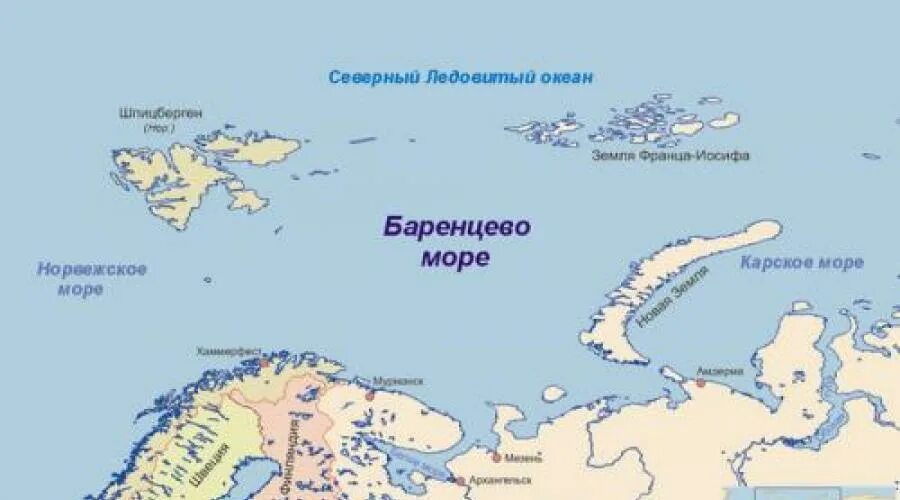 Острова карского моря названия. Остров Медвежий Баренцево море на карте России. Остров Северная земля на карте Северного Ледовитого океана. Баренцево и Карское море.