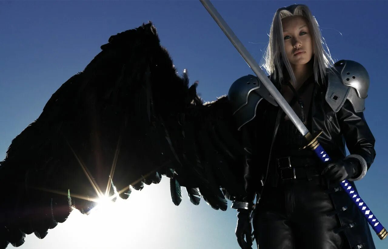 Sephiroth. Сефирот косплей. Sephiroth Cosplay. Sephiroth one Wing. One winged angel