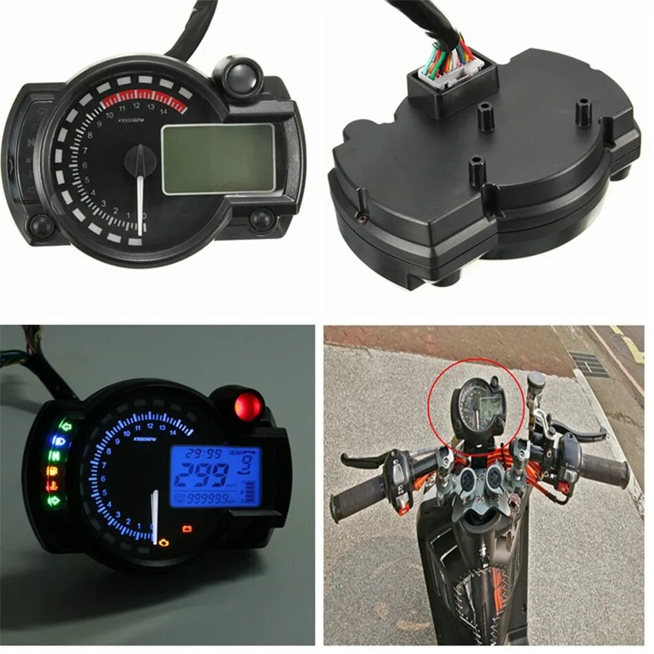 Digital Speedometer LCD Odometer tachometer. Тахометр с АЛИЭКСПРЕСС на мотоцикл. Универсальный цифровой мини-спидометр для мотоцикла с ЖК-дисплеем. Тахометр 12000 RPM ЖК-цифровой спидометр. Панель приборов мопеде