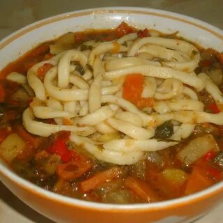 Лагман с овощами и мясом