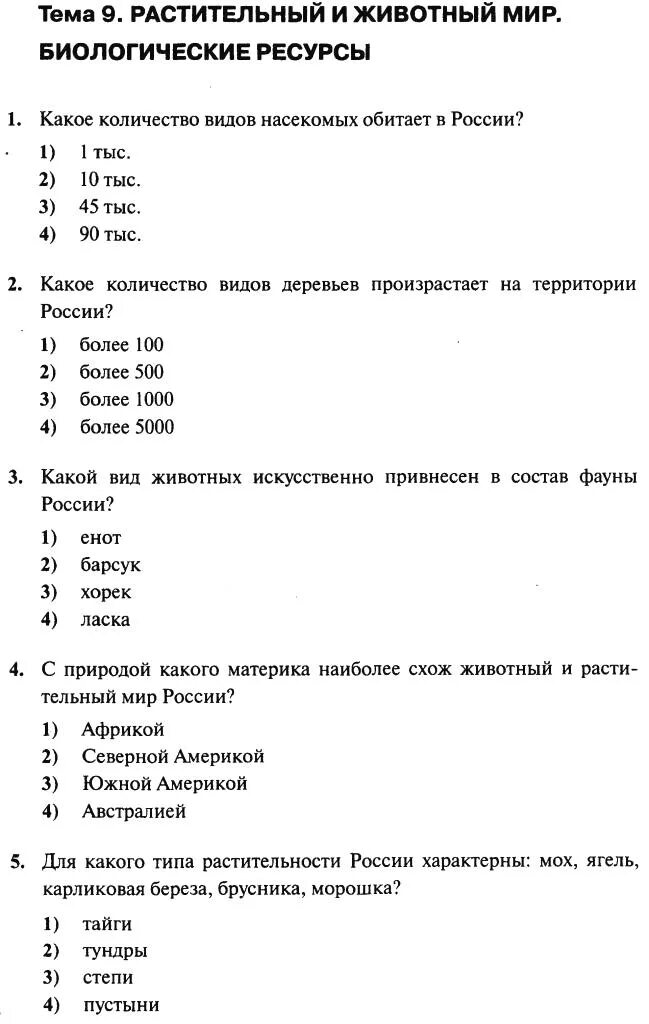 Тест по теме почвы 8 класс география