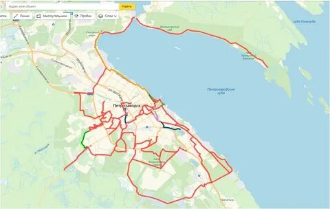Петрозаводск карта дорог