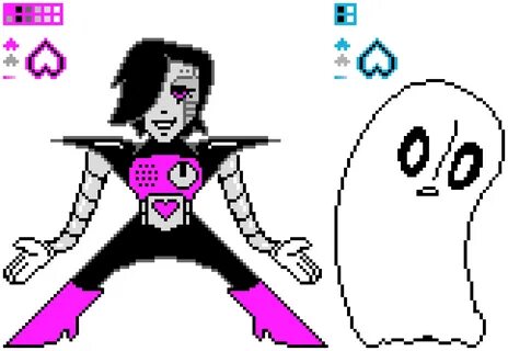 Underfell Mettaton And Napstablook Pixel Art Maker Images and Photos finder...