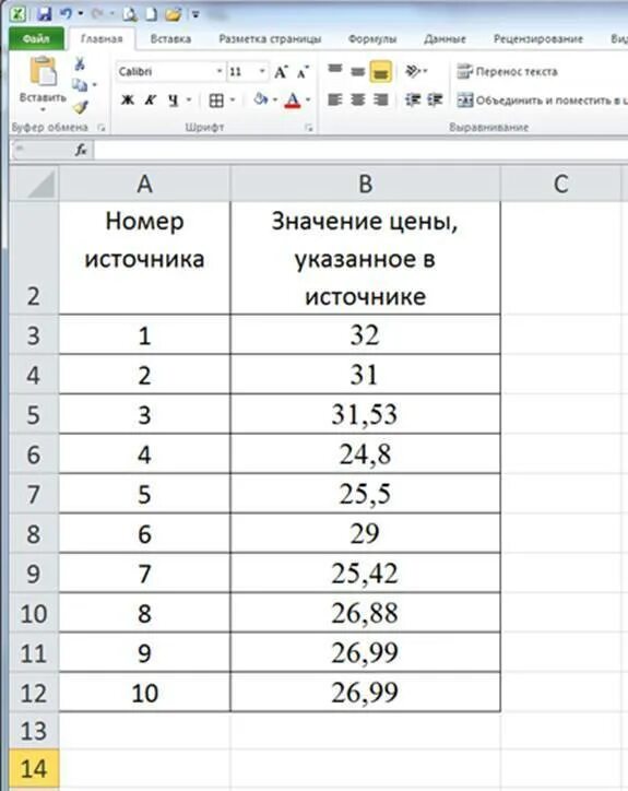 Как посчитать value