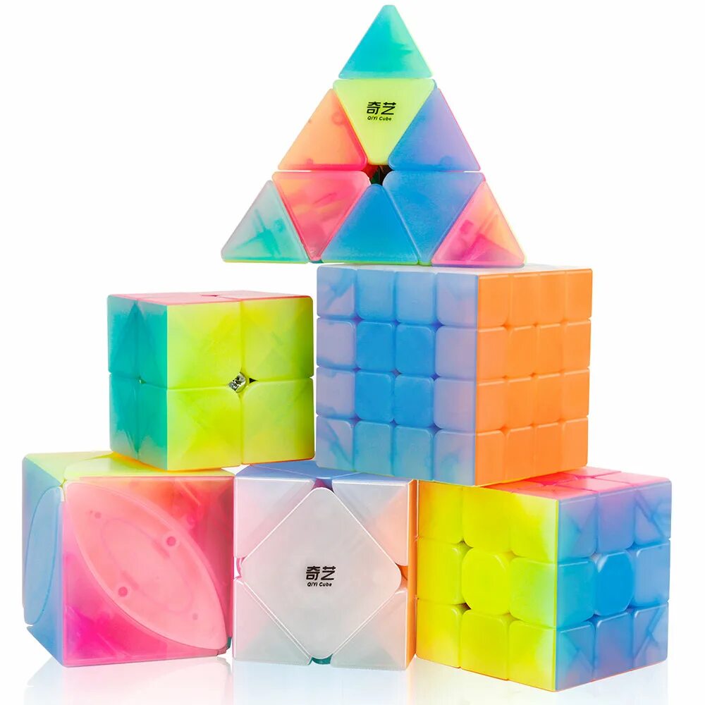 Jelly cube. QIYI Cube Jelly. Cube набор QIYI. QIYI MOFANGGE Ivy Cube Jelly. Пирамида из 3 кубиков.