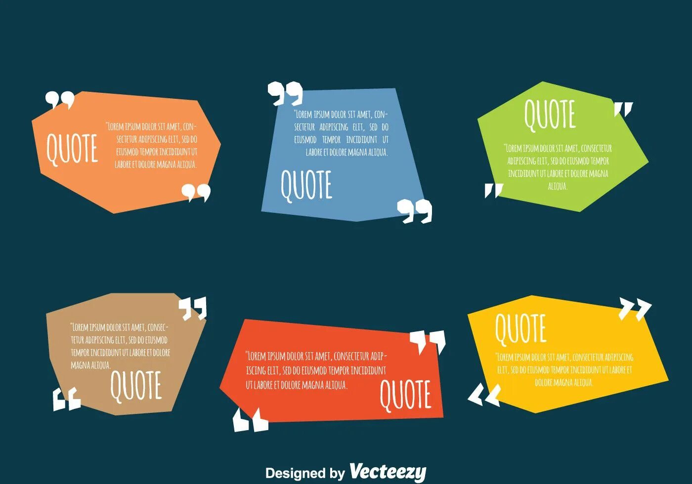 Красивое оформление цитаты в презентации Quotation Mark Text Boxes Vector art design, Graphic design posters, Presentatio