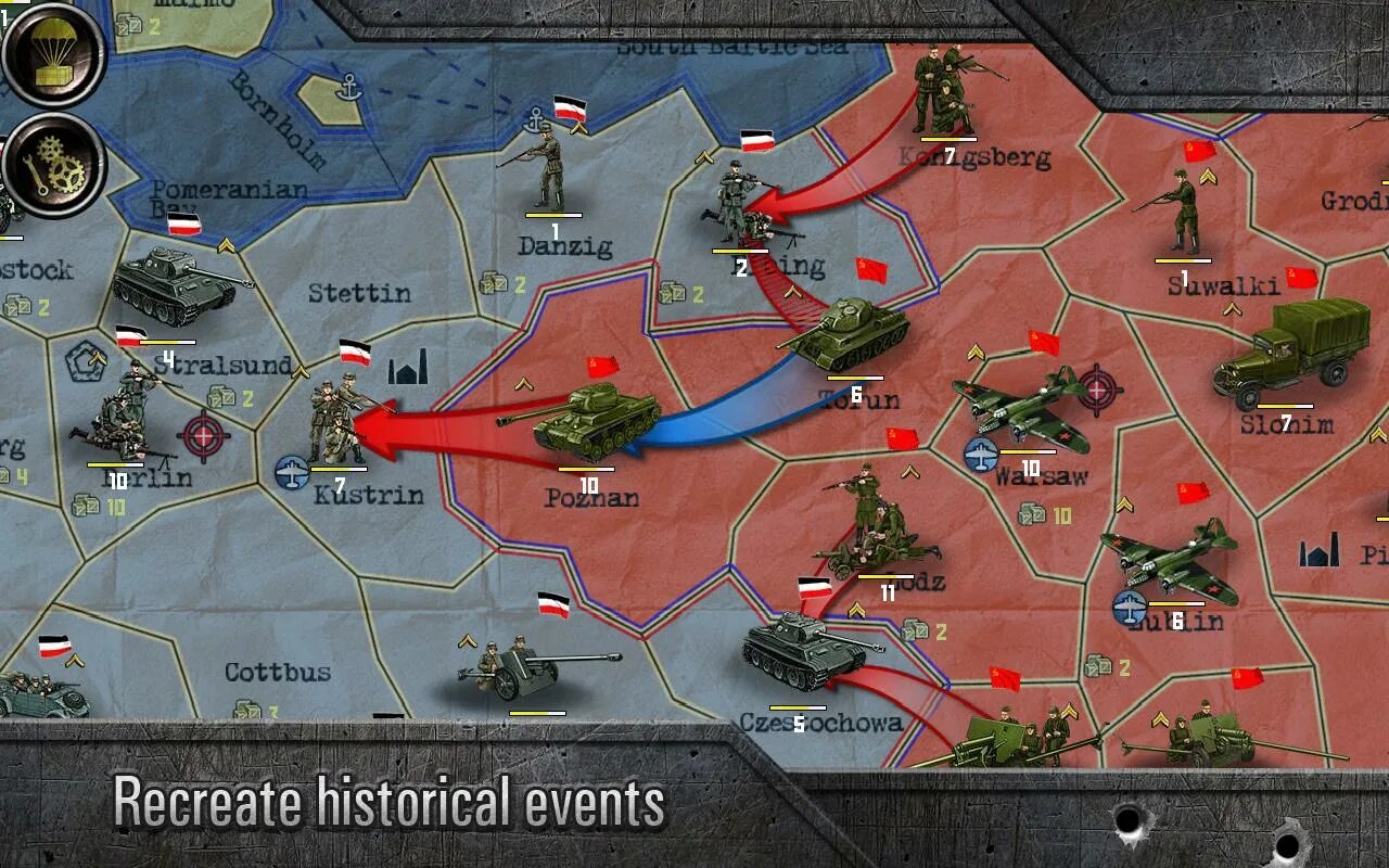 Карта военной игры. Strategy and Tactics ww2. Пошаговые стратегии.