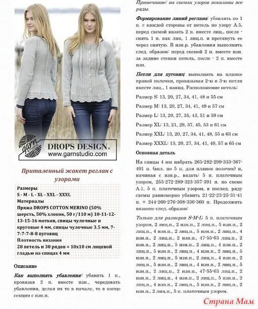 Вязание дропс с описанием и схемами бесплатно спицами для женщин фото Duhi-Queen