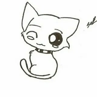 Как нарисовать котика милого маленького