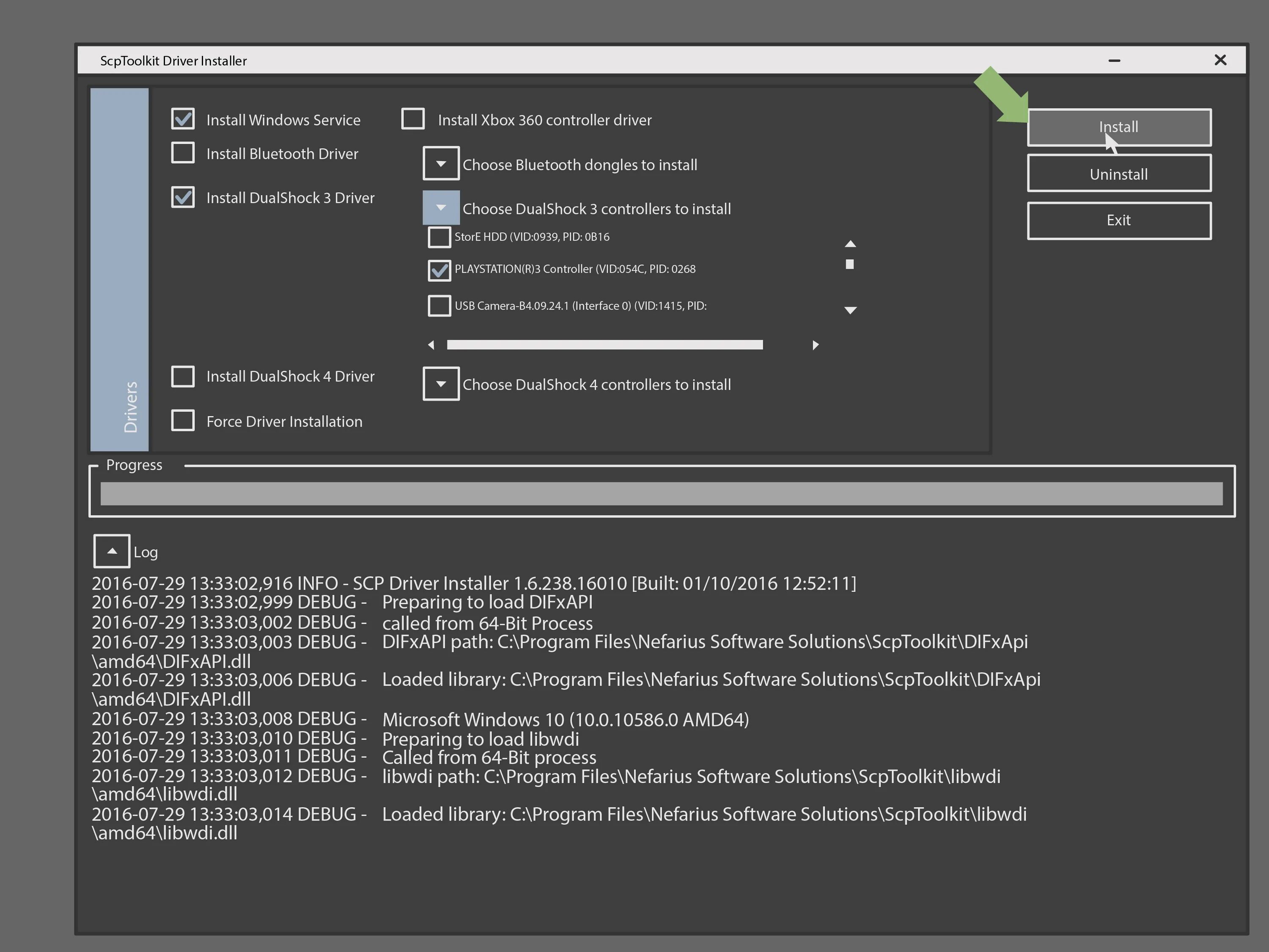 Scp toolkit как подключить. Подключите по проводу контроллер и нажмите кнопку ps 3. ps3 камера драйвер для windows 10. нажмите ps чтобы воспользоваться контроллером. как установить scp toolkit.