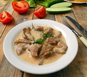 Говядина в сметанном соусе рецепт